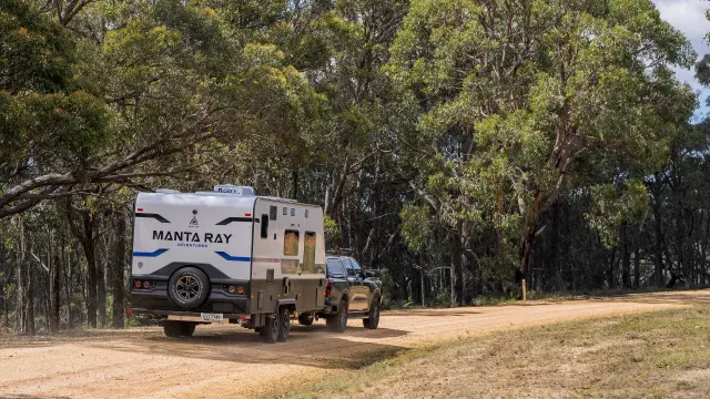 A trailer in a road
